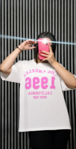 تیشرت باکسی دخترانه loss angelees