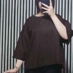 تیشرت بیسیک باکسی زنانه 28006