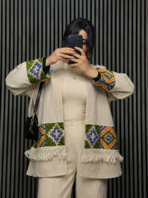 کت سنتی هندی سوزن دوزی شده زنانه