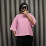 تیشرت باکسی ساده زنانه
