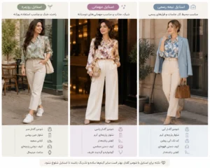 شومیزگلدار در 3 استایل مخنلف