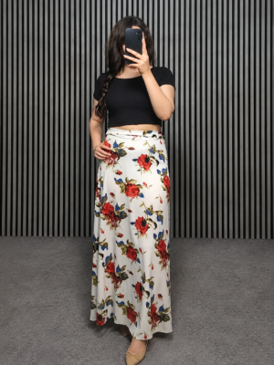 دامن زنانه بلند سفید