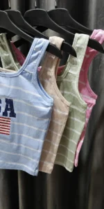 کراپ زنانه راه راه فانریپ usa